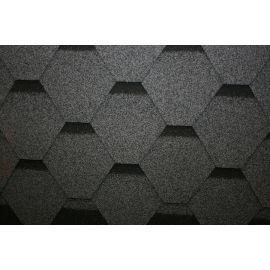 Hexagonal Reinforced Fibreglass Roofing Shingles GREY (10yr Guarantee) - Peel off adhesive backing - (3m2 per pack)