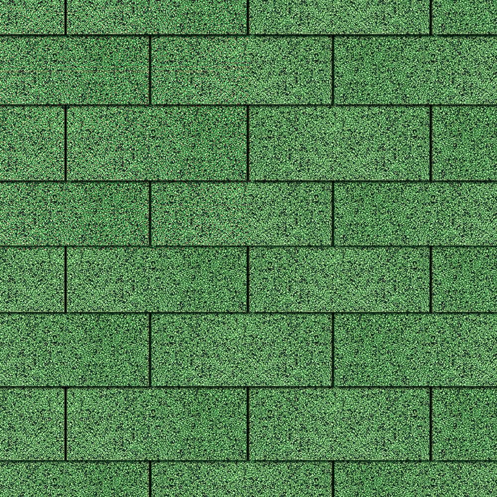 3-TAB Square Reinforced Fibreglass Roofing Shingles GREEN